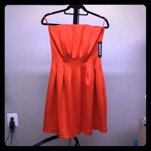 NWT Strapless Orange Dress